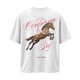 Freedom White Graphic Tee Oversized 250GSM