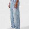 Glacier Blue Panel Denim Big Fold (Ice Blue)