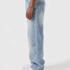 Glacier Blue Panel Denim Big Fold (Ice Blue)