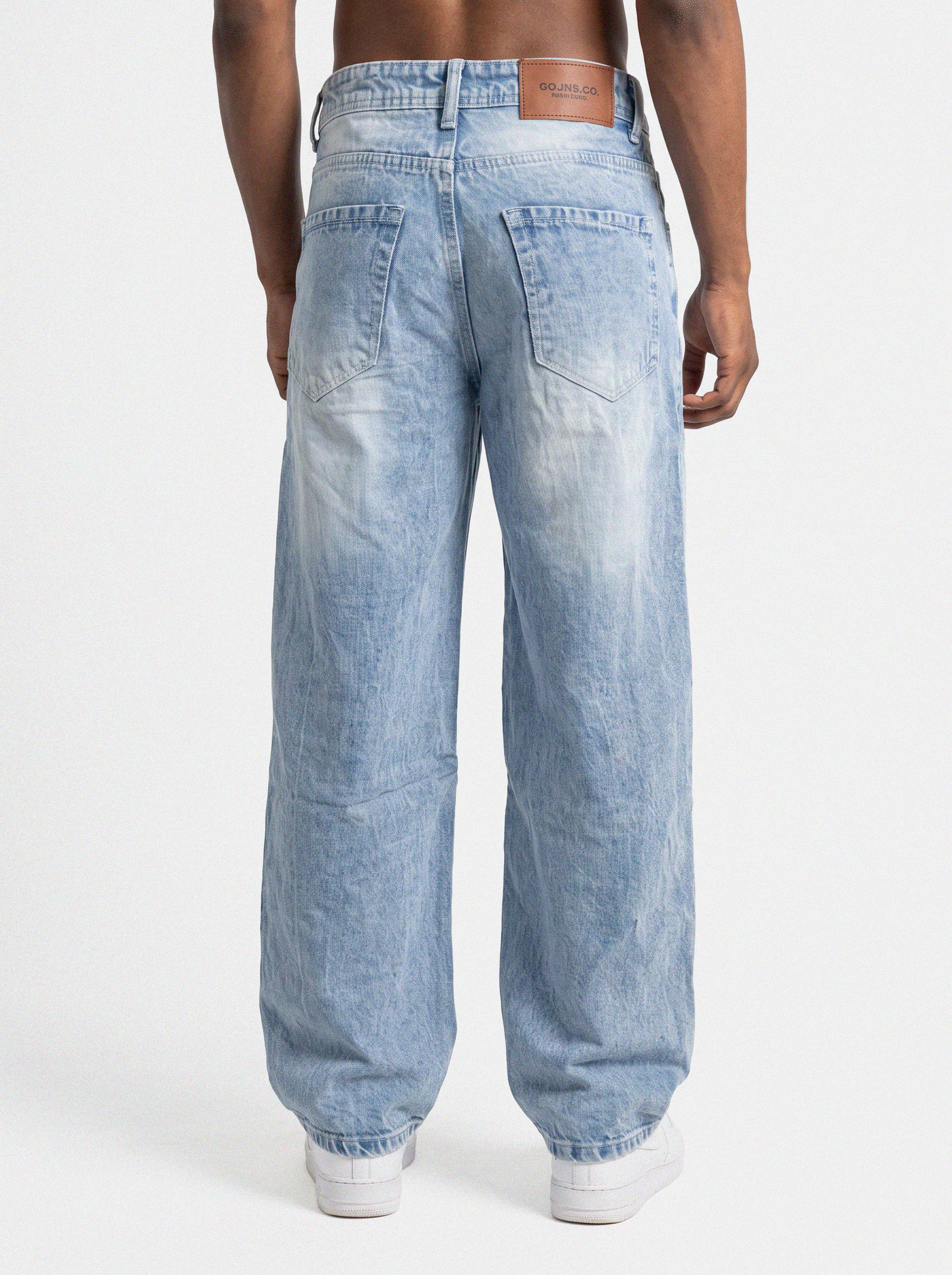 Glacier Blue Panel Denim Big Fold (Ice Blue)