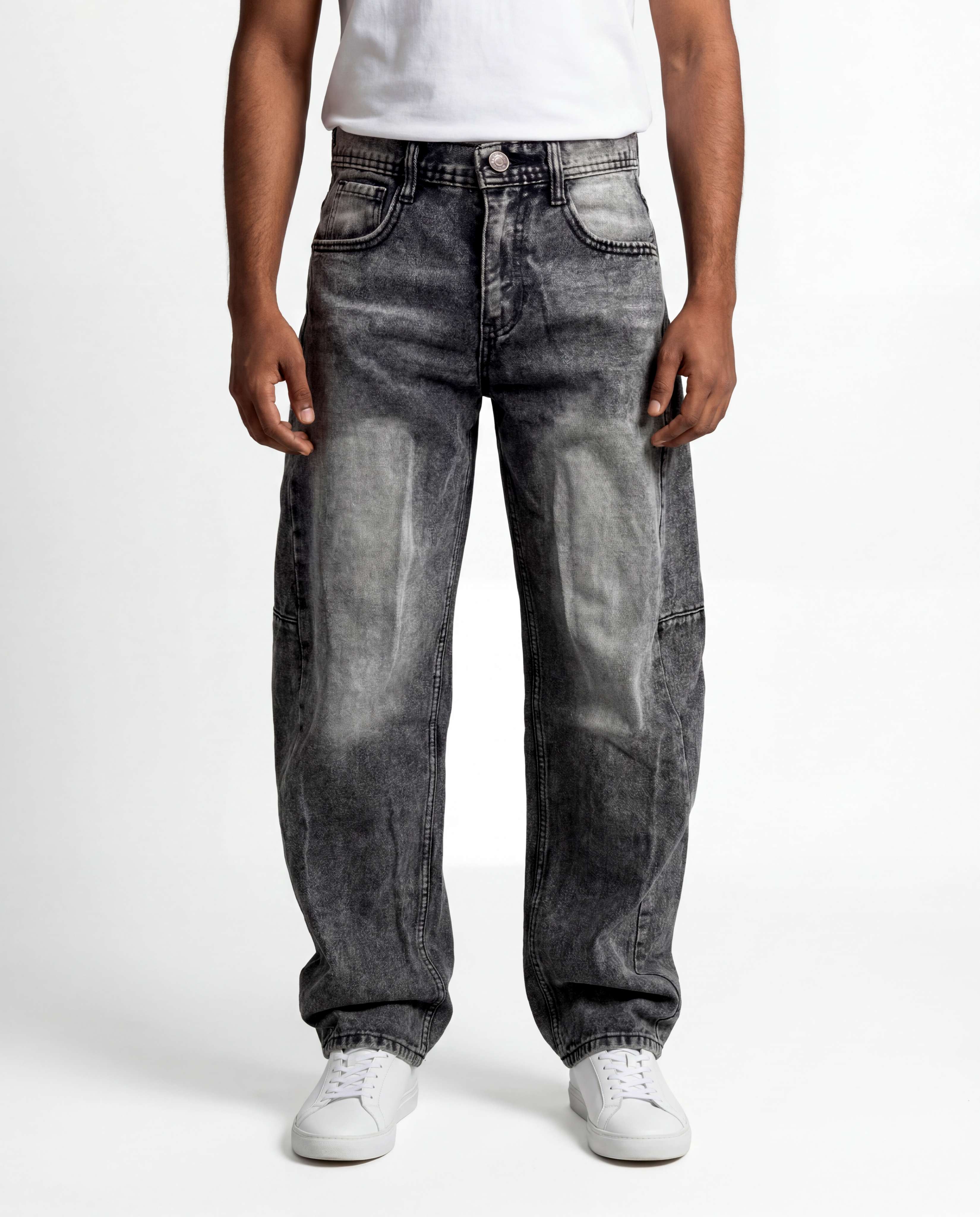 Dark Ash Vintage Wash Barrel Denim