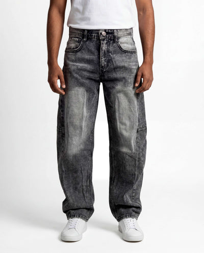Dark Ash Vintage Wash Barrel Denim