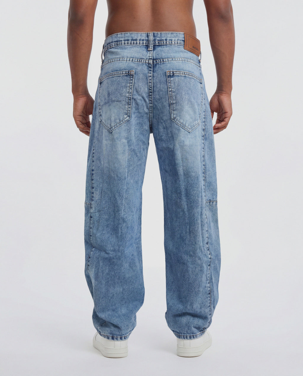 Blue Vintage Wash Barrel Denim