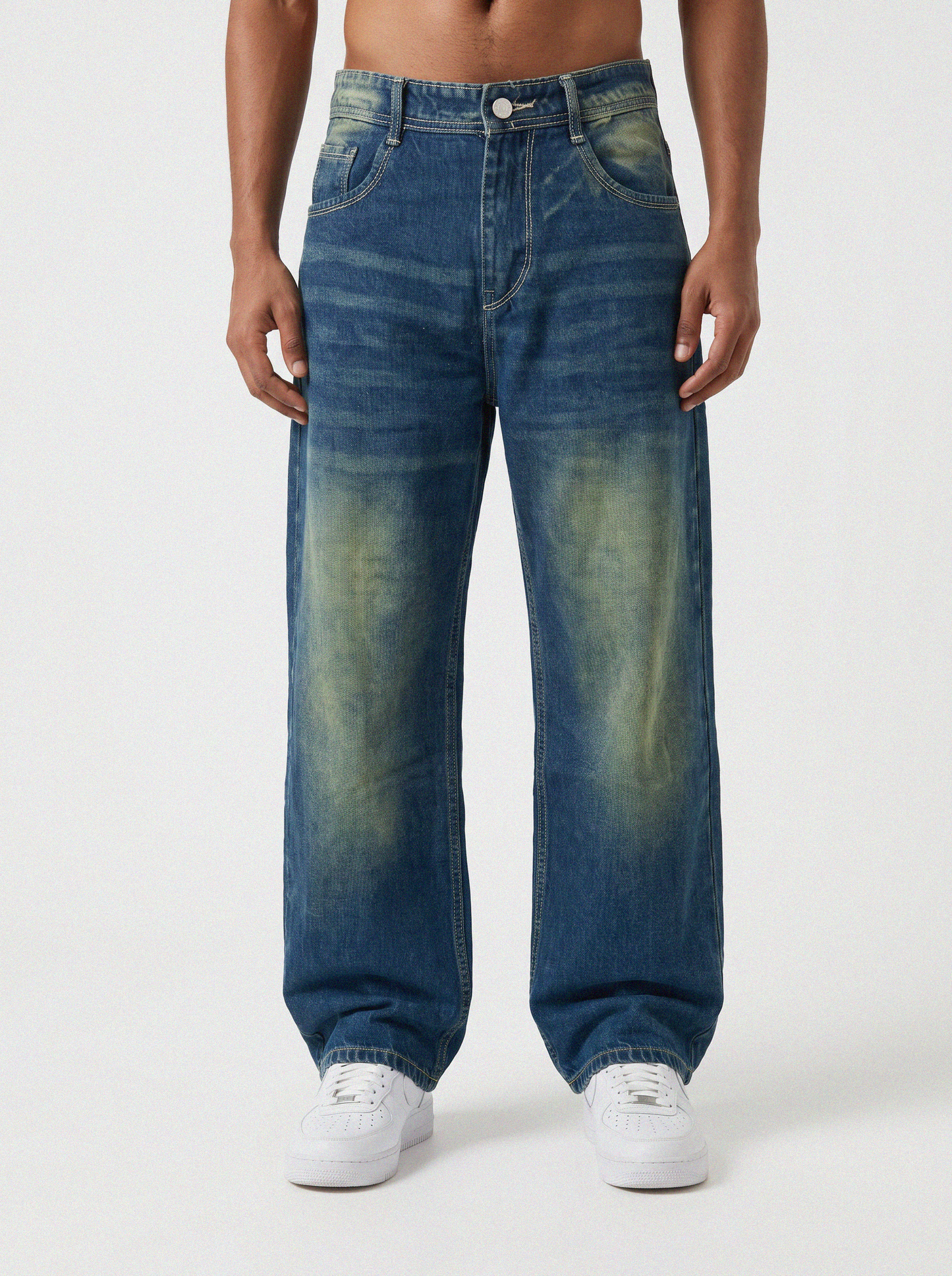 Heritage Wash Extra Big Fold Denim