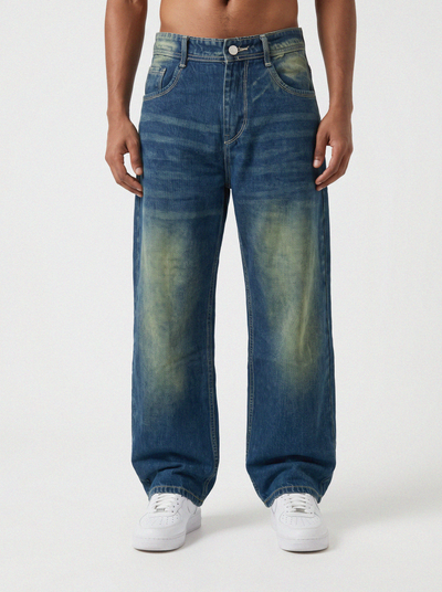 Heritage Wash Extra Big Fold Denim