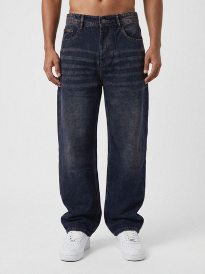 Midnight Shadow Extra Big Fold Denim