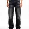 Deep Black Washed big Fold Denim