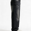 Deep Black Washed big Fold Denim