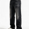 Deep Black Washed big Fold Denim
